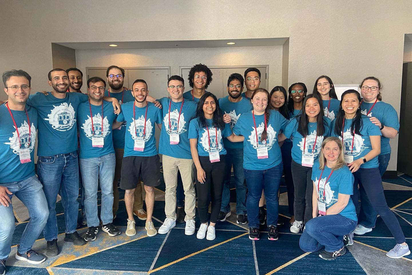 2023 EERI Seismic Design Competition team at the finals in San Francisco, California