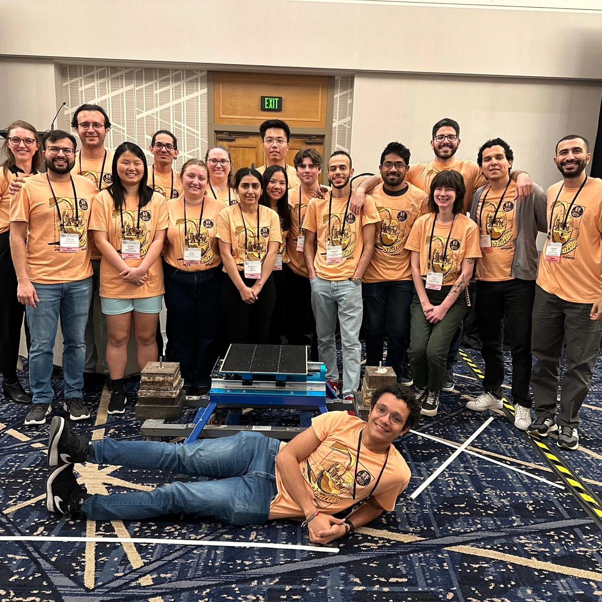 2024 EERI Seismic Design Competition team at the finals in Seattle, Washington