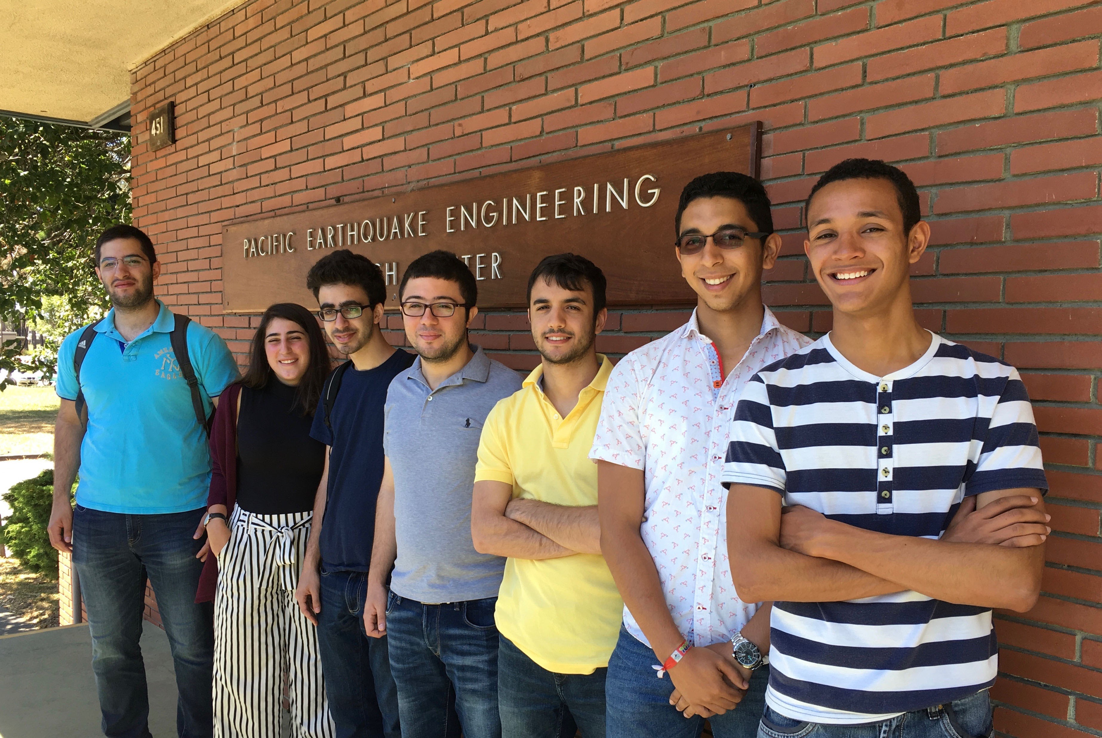 2017 PEER summer interns at the Pacific Earthquake Engineering Research Center, UC Berkeley